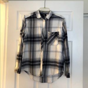 BDG blue grey white flannel comfy S